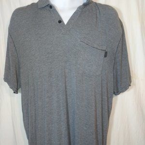 Prana Men's Polo Shirt Gray Large